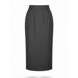 Embassy Row Petites Dark Gray Wool Pencil Skirt with Pockets - Size 12P